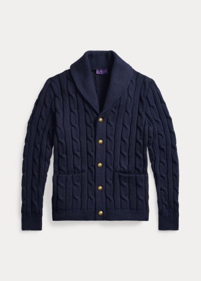 Cárdigan Ralph Lauren Hombre Azul Marino - Cable Cotton-Blend - DOEWZ0437